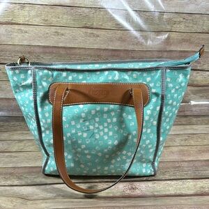 Fossil Key-per leather zipper tote